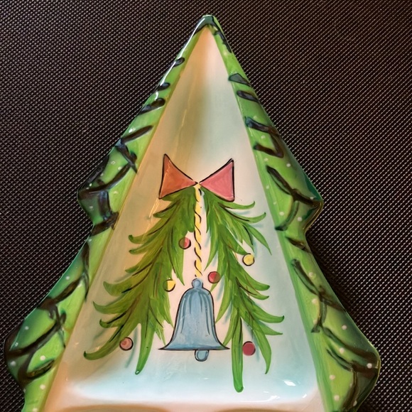Beautiful vintage Christmas tree tidbit candy plate dish Holt Howard 1959. - Picture 3 of 9